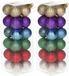 Merkloos / Sans marque Bellatio Decorations Kerstballen - 48x stuk - pastelkleuren - kunststof - 3 cm