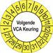 Merkloos / Sans marque Ricard Keuringsstickers Volgende VCA Keuring 2027 | 50 stuks, Ø 35 mm | Buiten Geel