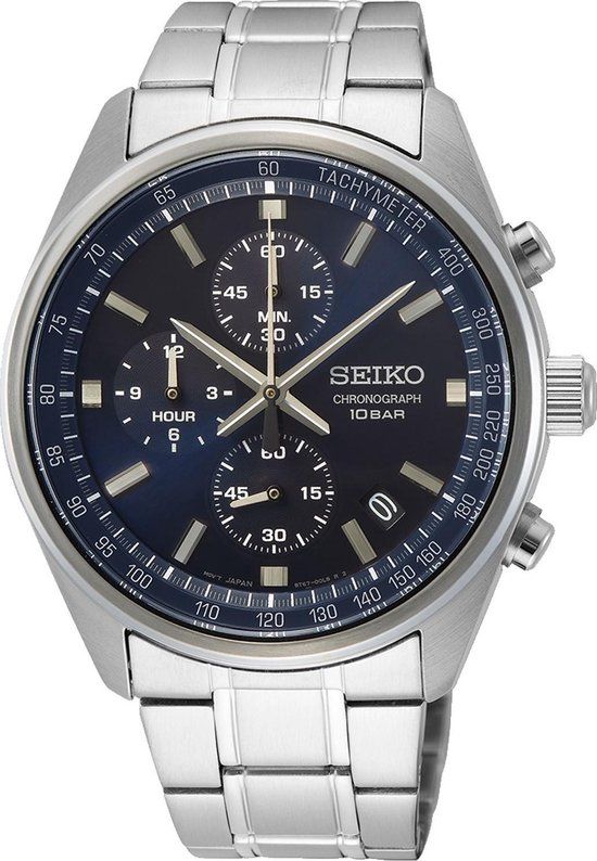 Seiko SSB377P1 Herenhorloge - Zilverkleurig