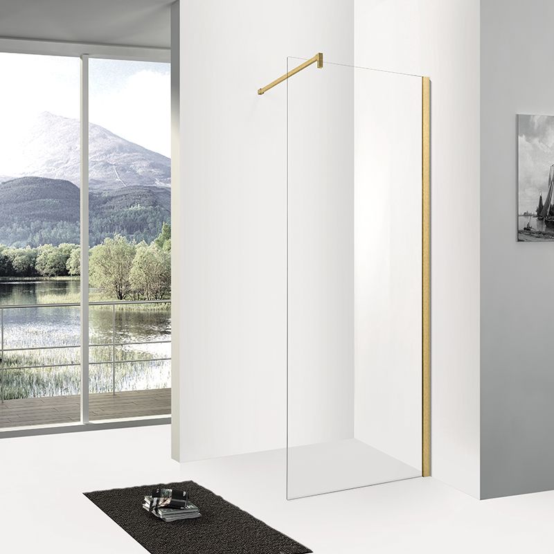Badkamerplanet Douchewand Easy Clean Anti Kalk 110x200 cm Goud