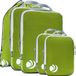 Unyqoos® Set de 5 sacs de compression, sacs de voyage en nylon ultra-légers, vert, avec fermetures éclair YKK renforcées, tailles M & L + sac à linge