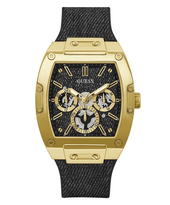 Guess Phoenix GW0786G1 Horloge - Siliconen - Zwart - Ø 47.5 mm