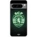 Maniacase Google Pixel 8 Pro Hoesje SCP SPORTING PORTUGAL BRIGHT BLACK BACKGROUND