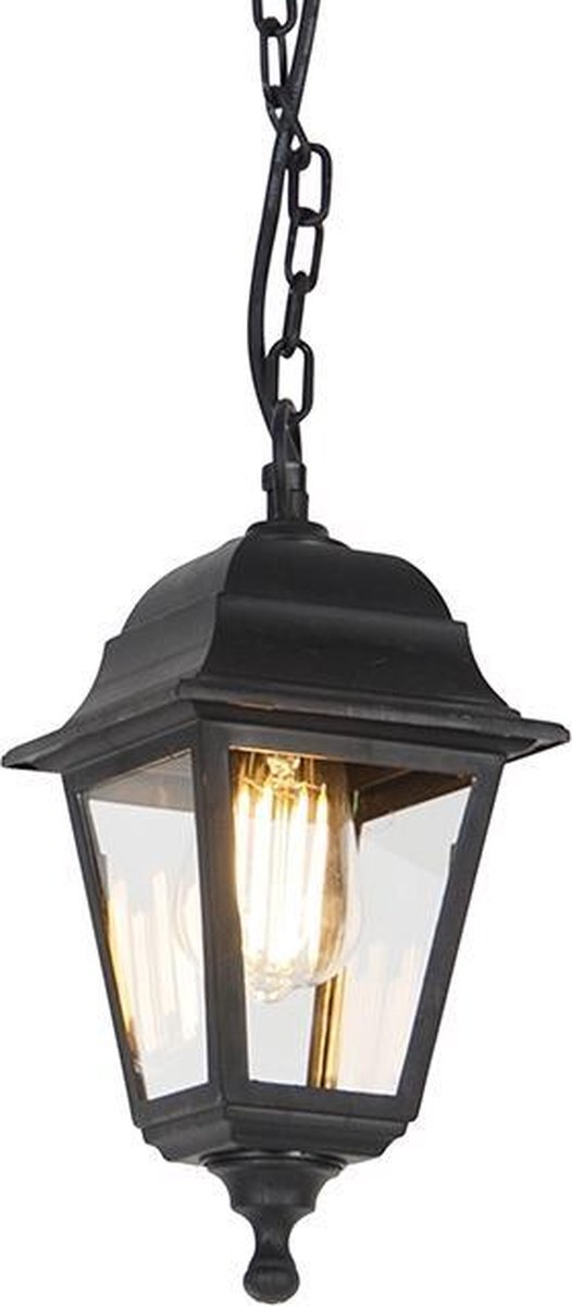 QAZQA capital - Klassieke Hanglamp voor buiten - 1 lichts - L 150 mm - Zwart - Buitenverlichting