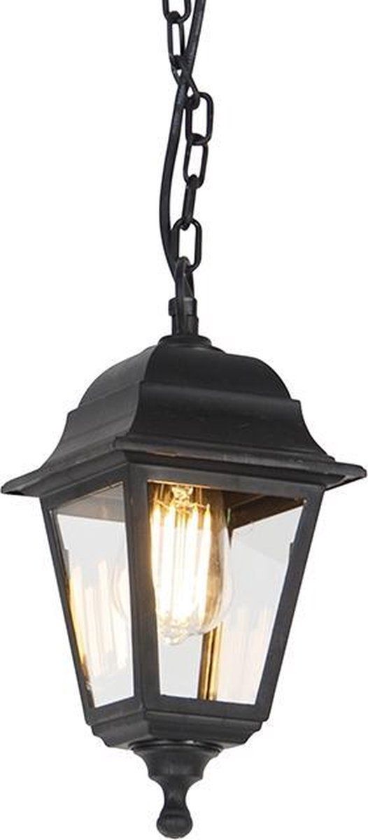 QAZQA Capital - Klassieke Hanglamp voor buiten - 1 lichts - L 150 mm - Zwart