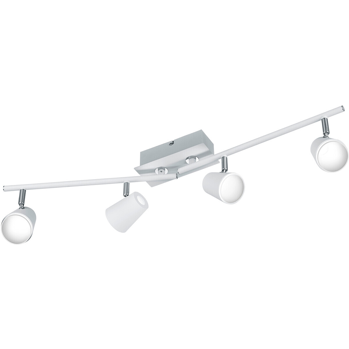 BES LED LED Plafondspot - Trion Narca - 24W - Warm Wit 3000K - 4-lichts - Rechthoek - Mat Wit - Aluminium