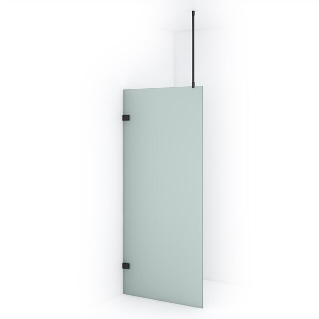 Maxaro Inloopdouche Diamond 90cm 8mm Helder Mat Veiligheidsglas Zwart Chroom