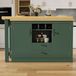 MODFU Table de bar extensible et pivotante moderne MDF vert antique 120-180 X 40 X 76 cm