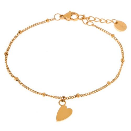 Label Kiki gold plated armband Heart