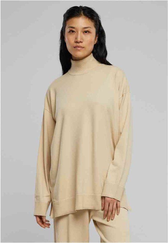 Urban Classics Ladies Knitted Eco Viscose Sweater - Beige - Size S