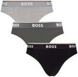BOSS HUGO BOSS Power briefs (3-pack) - heren slips - grijs - grijs - zwart