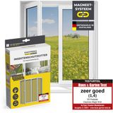 EASYmaxx Insect Protect Vliegengaas voor ramen met magnetische bevestiging, op maat te snijden muggennet, insectenbescherming voor ramen tot 150 x 180 cm, muggenbescherming, magneet, eenvoudige, zwart, 1 stuk