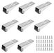 Lot de 8 roulettes robustes pour meubles - 20 mm - Caoutchouc et acier
