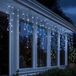 Lumineo IJspegel verlichting - 2x - 119 led lampjes - koel wit - 500 cm - 8 knipperfuncties - IP44 - kerstverlichting - ijspegellampjes