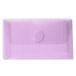 Grafoplás Verpakking met 5 plastic enveloppen, kaartformaat, klittenbandsluiting, lavendel, multiline, 10,5 x 6,2 cm, doorschijnend gestreept polypropyleen, perfect voor visitekaartjes