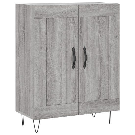 vidaXL Dressoir 69,5x34x90 cm Bewerkt Hout Grijs Sonoma Eikenkleurig