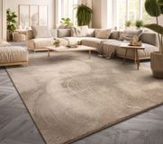 TT Home Vloerkleed Woonkamer Laagpolig Eenkleurig Modern Design Wasbaar Geel Gold, Kleur: Beige, Maat:140x200 cm
