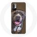 Maniacase Hoesje voor Xiaomi Redmi Note 10T 5G Hond Pitbull wit grijs