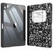 Fintie Hybrid dunne hoes voor iPad Air 11-inch M2 (2024), iPad Air 5e generatie (2022) / iPad Air 4e generatie (2020) 10,9-inch - hoes met transparante achterkant en pennenhouder, compositieboek