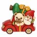 THUN - Teddy en kabouter Oliver met keramische machine, 18,5 x 11,5 cm, hoogte 16 cm, betoverde wintercollectie