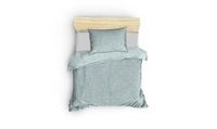 Nuit Des Rêves Luxe Satijnen Single XL Quilt Cover Set, Mint & White, 155 x 200 cm