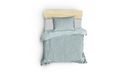 Nuit Des Rêves Luxe Satijnen Single XL Quilt Cover Set, Mint & White, 155 x 200 cm
