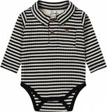 Dirkje - Romper - Biologische katoen - Navy - gestreept - Lange mouw - Maat 62/68