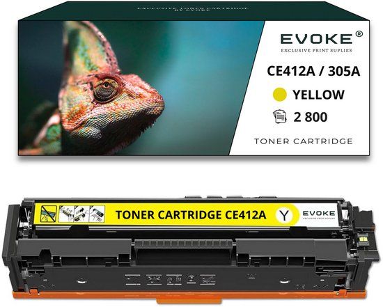 Evoke Toner Geel CE412A/CF382A/CC532A - 2800 Pagina's