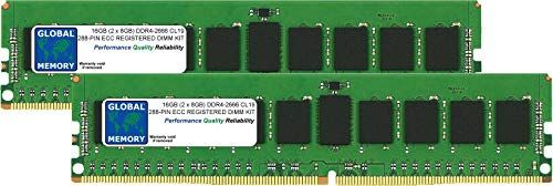 GLOBAL MEMORY 16 GB (2 x 8 GB) DDR4 2666 MHz ECC RDIMM Server Memory Kit