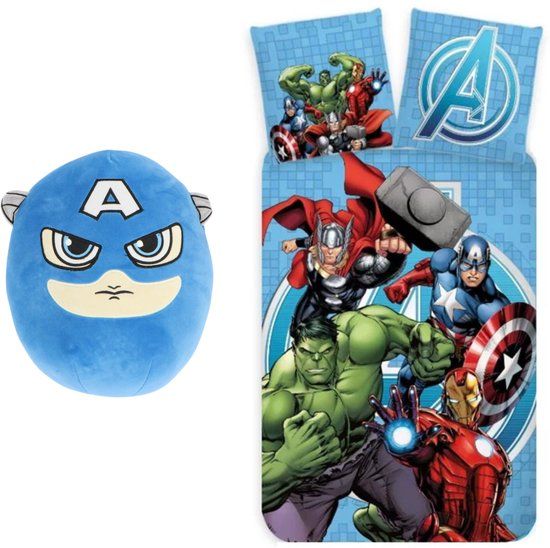 4KidsOnly Avengers dekbedovertrek + squishy
