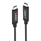 LINDY 43308 USB-kabel USB 3.2 Gen2 USB-C stekker, USB-C stekker 5.00 m Zwart