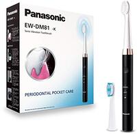 Panasonic EW-DM81-K503 Elektrische tandenborstel, inclusief 2 borstelkoppen, timer, 2 bedrijfsmodi, ergonomisch design, 31.000 minutenbewegingen, geluidstrillingen, zwart
