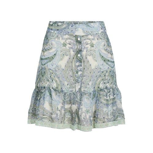 VILA korte rok met paisley - groen
