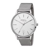 Breil AVERY Polshorloge Heren - Zilverkleurig Staal - Wit - Quartz - 41mm