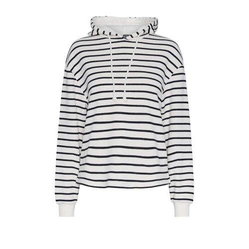 PIECES hoodie PCCHILLI wit/zwart