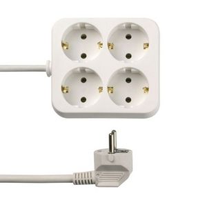 Stekkerdoos - 1,4 m - wit - 3500 watt - wit