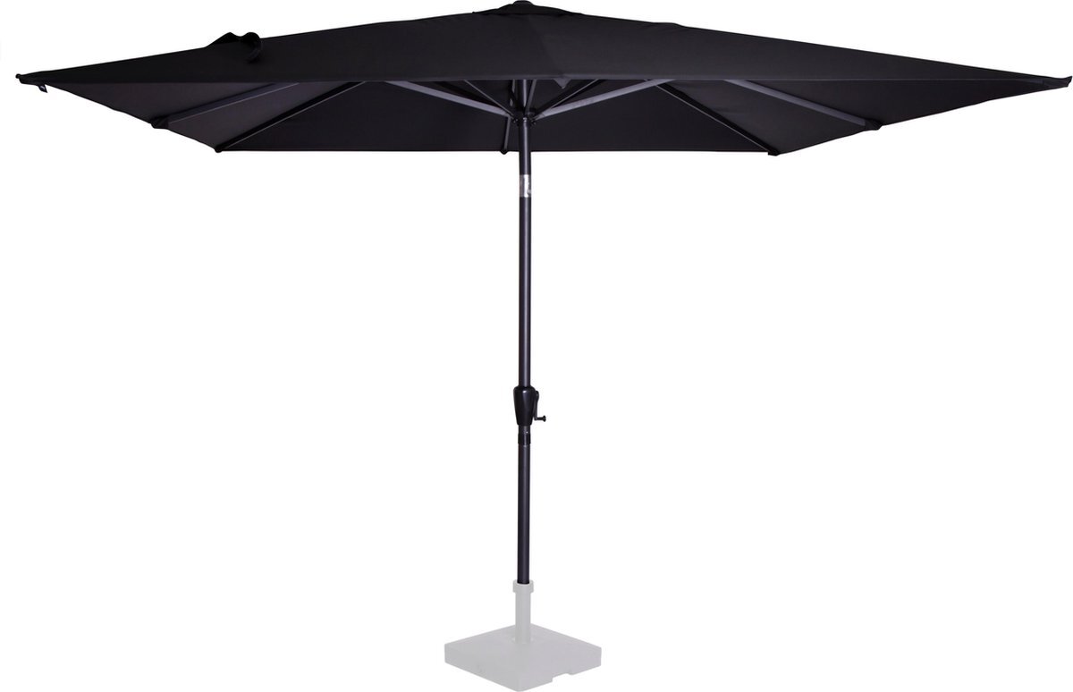 VONROC GARDEN VONROC Parasol Rosolina 280x280cm – Kantelbaar – UV werend – Antraciet/Zwart- Excl. voet – Incl. beschermhoes