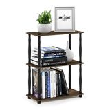 Furinno Gereedschaploze planken, hout, Columbia Walnoot/Zwart, one size