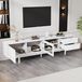 Meuble TV, 200x40x50,5, avec 2 portes, 2 tiroirs, adapté pour un téléviseur de 80 pouces, poids 45 kg