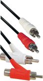 S-Impuls S-Impuls Tulp stereo audio kabel met extra poorten - 1,5 meter