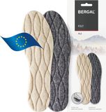 Bergal Felt 40 Unisex Zwart Wol Inlegzolen Schoenmaat 40