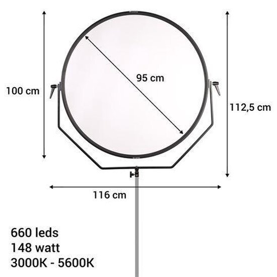 Falcon Eyes Bi-Color LED Lamp Sophiez SO-148TDX op 230V Bi-Color LED Lamp Sophiez SO-148TDX op 230V