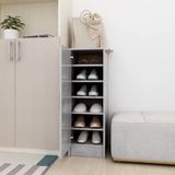 Merkloos vidaXL Schoenenkast, betongrijs, 32 x 35 x 92 cm, spaanplaat