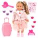 Bayer Design 94637AN Charlene Interactieve pop met pratend haar, functionele pop, zacht lichaam, ogen, slapen, accessoires, 46 cm