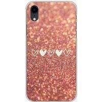 1001 coques Apple iPhone XR Paillettes coeur bedrukt siliconen hoesje