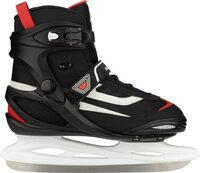 Nijdam IJshockeyschaats - Semi-Softboot - Twilight Face-off - Zwart/Wit - Maat 39
