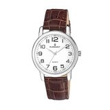 RADIANT New Grand Herenhorloge, analoog, kwarts, met leren band RA281602, Bruin, Klassiek
