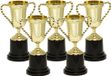 Boland Trofee/prijs beker met oren - 5x - goud - kunststof - 25 x 11 cm - Bokaal/trofeebeker