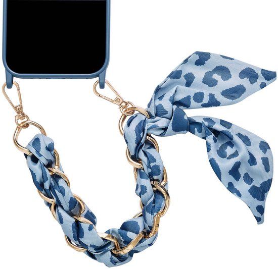 Selencia Universeel Luxe polskoord - Telefoon Ketting - GSM Koord - Blauw