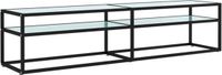 vidaXL Tv-meubel 180x40x40,5 cm gehard glas witmarmerkleurig